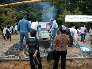 復元製鉄炉 完成式典でのイベント