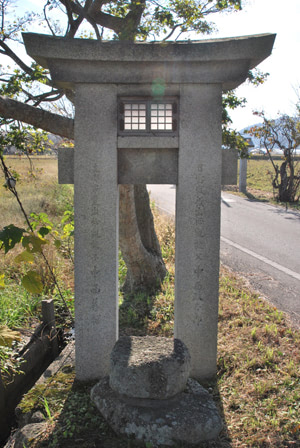 日吉神社参道 鳥居形燈籠