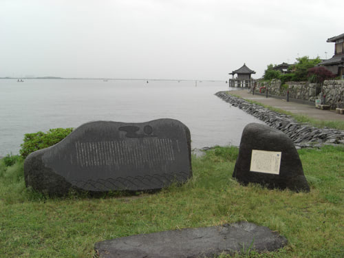 堅田十六夜碑から浮御堂