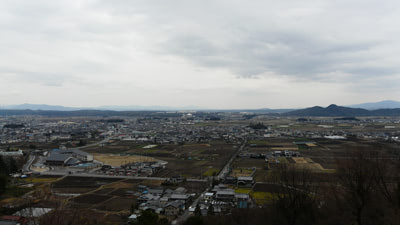 眼下に広がる蒲生野